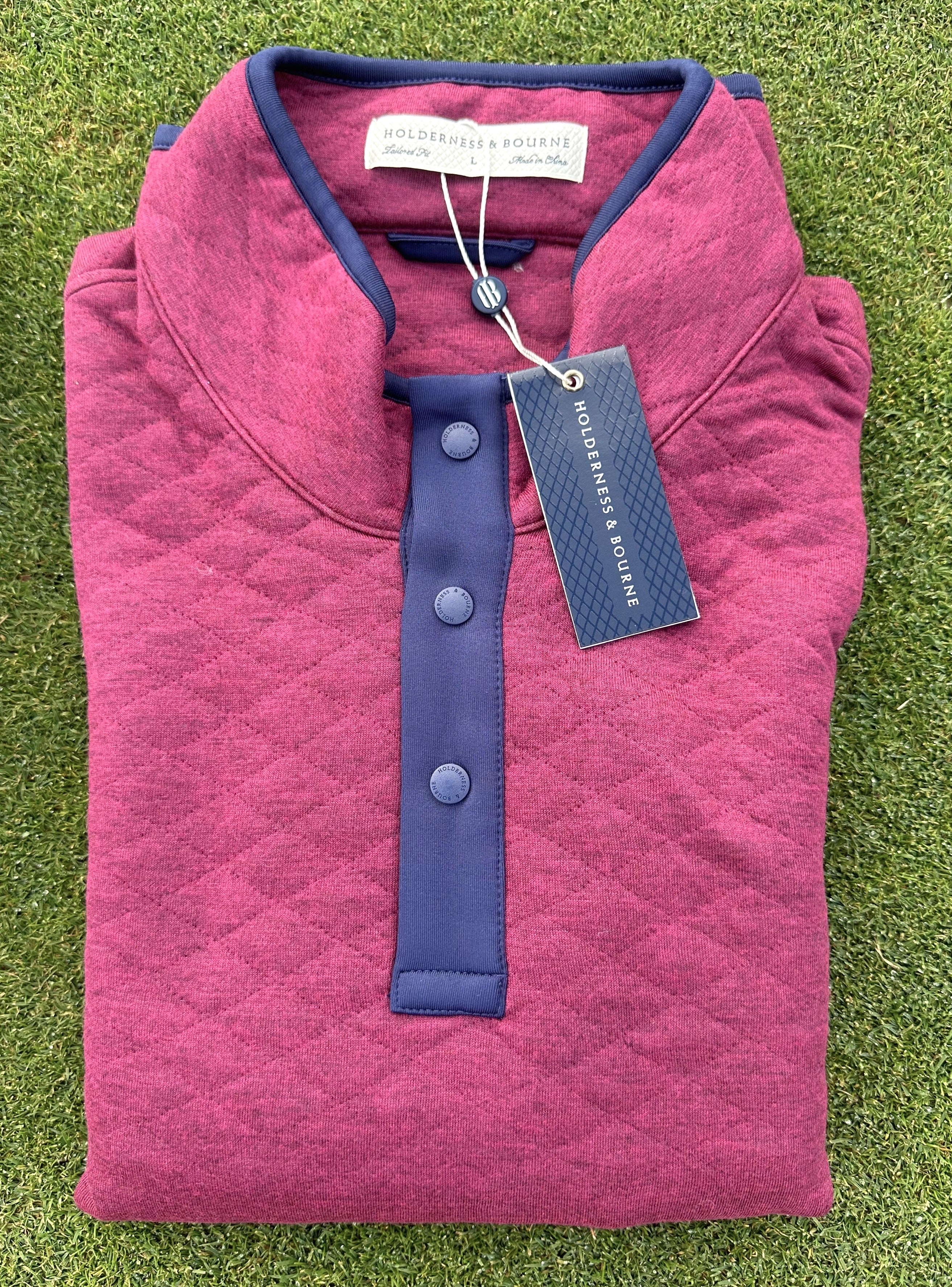 Holderness & Bourne Sullivan Quarter Snap Pullover – National 