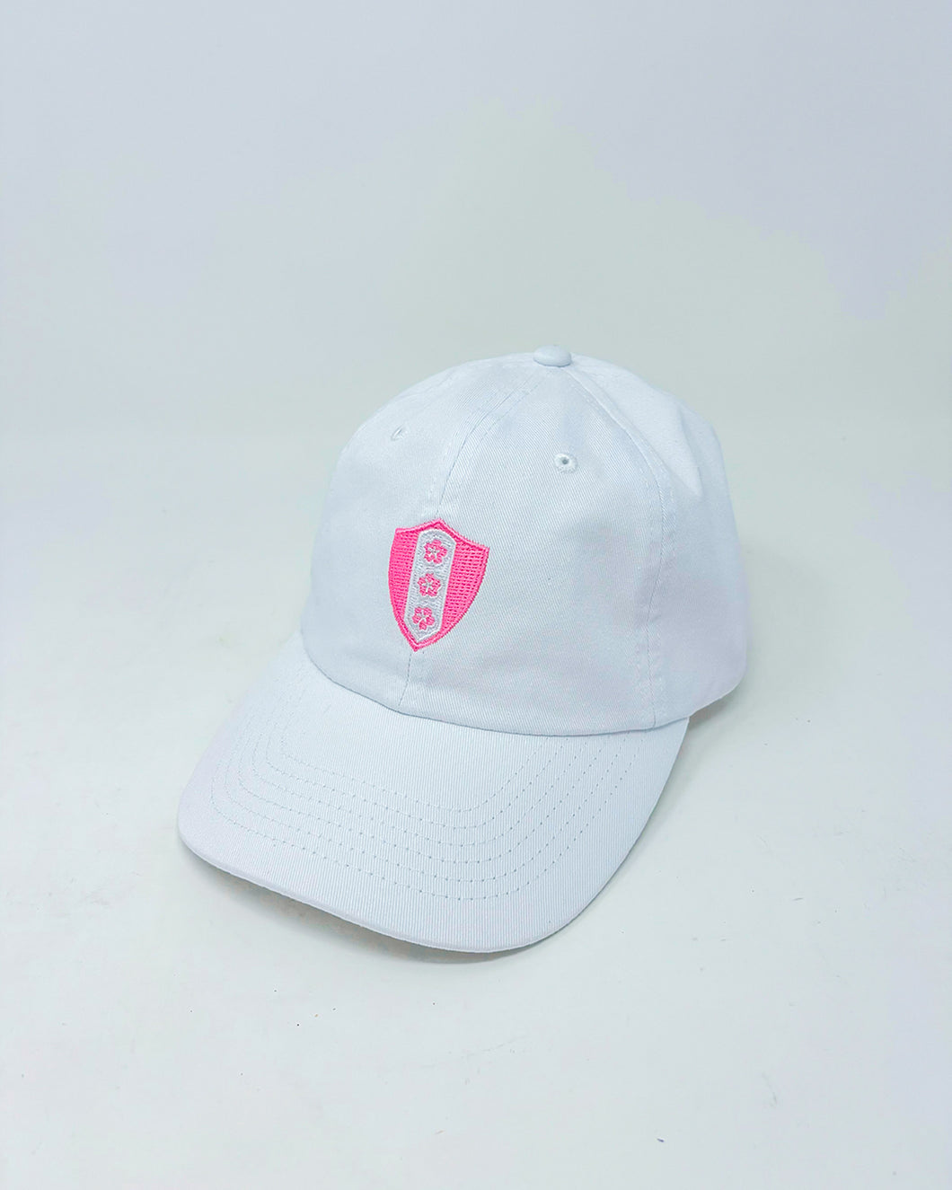 White Cherry Blossom Shield Cotton Hat